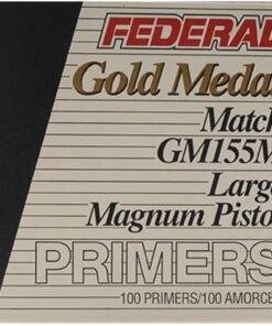 Federal Premium Gold Medal Large Pistol Magnum Match Primers #155M Box of 1000 (10 Trays of 100)